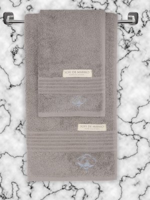 Комплект полотенец Nicole серый 50х90 и 70х140 
