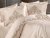 Комплект постельного белья Zebra Marash Сатин Кружево Нежно-розовый Евро 180х200 