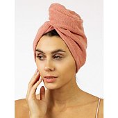 Beatrice (розовое) полотенце для сушки волос 26*58см 