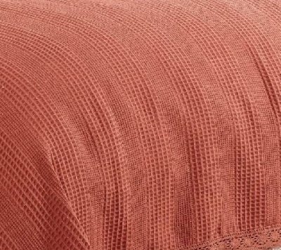 Комплект постельного белья с покрывалом Терракот Ceylin Пике Евро 180х200 