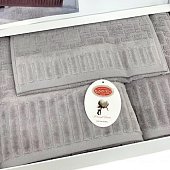 Набор полотенец Карвен Lux Cotton "PIANO", серый., 30*50/50*90/70*140 