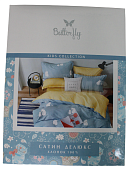 Комплект постельного белья 1,5 спальное сатин Butterfly рис 176 