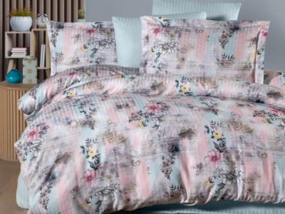 Комплект постельного белья Карвен Stripe Satin Многоцветье 2-спальный 160х200 
