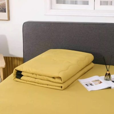 Комплект постельного белья с одеялом Комфортер Горчичный Евро 180х200 
