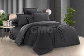 Комплект постельного белья Sarev Fancy Stripe Сатин Чёрный 1,5-спальный 140х200 