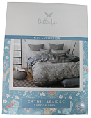 Комплект постельного белья 1,5 спальное сатин Butterfly рис Е181 