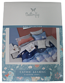 Комплект постельного белья 1,5 спальное сатин Butterfly рис 3621 