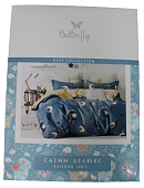 Комплект постельного белья 1,5 спальное сатин Butterfly рис 3631 